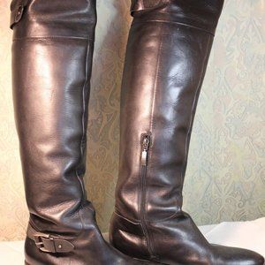 Tall Black Leather Over the Knee Boots by Guess